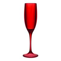 Home Deco Factory Champagneglas - 13 cl - rood - kunststof - vaatwasserbestendig