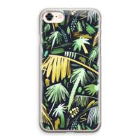 Tropical Palms Dark: iPhone 8 Transparant Hoesje - thumbnail
