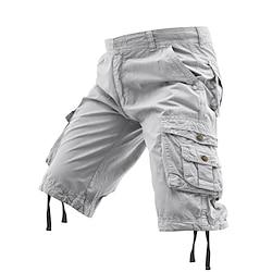 Voor heren Tactische korte broek Cargoshorts Korte broek Wandelshorts nappi Meerdere zakken Effen Draagbaar Korte Buiten Dagelijks KamperenWandelen Modieus Klassiek Zwart Wijn Lightinthebox