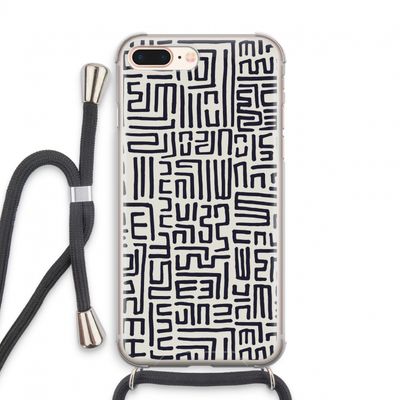 Moroccan Print: iPhone 8 Plus Transparant Hoesje met koord
