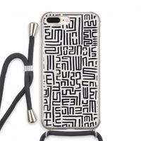 Moroccan Print: iPhone 8 Plus Transparant Hoesje met koord