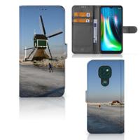 Motorola Moto G9 Play | E7 Plus | Flip Cover | Schaatsers | Portemonnee hoesje
