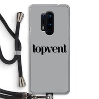 Topvent Grijs Zwart: OnePlus 8 Pro Transparant Hoesje met koord