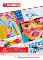 Olie-acrylblok edding 30010 a3 10 vel 300gr wit | 15 stuks