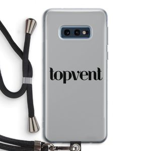 Topvent Grijs Zwart: Samsung Galaxy S10e Transparant Hoesje met koord
