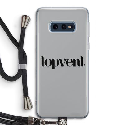 Topvent Grijs Zwart: Samsung Galaxy S10e Transparant Hoesje met koord