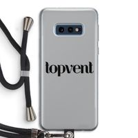 Topvent Grijs Zwart: Samsung Galaxy S10e Transparant Hoesje met koord