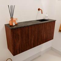 Toiletmeubel Mondiaz Joya Dlux | 90 cm | Meubelkleur Ruby | Faye wastafel Lava Wasbak Rechts | Zonder kraangat(en)
