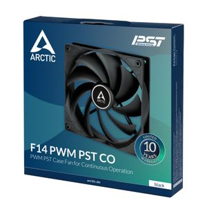 Arctic F14 PWM PST CO PWM PST Gehäuselüfter für Dauerbetrieb CPU-koellichaam met ventilator Zwart (b x h x d) 140 x 27 x 140 mm