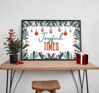Vreugdevolle tijden kerst poster