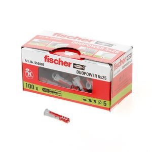 Fischer DUOPOWER 5 x 25 LD lamellendeuvel 100 stuk(s) Kunststof Rond