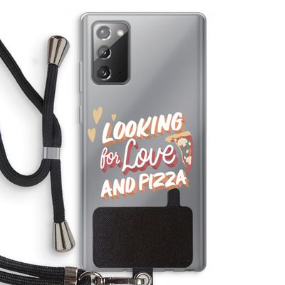 Pizza is the answer: Samsung Galaxy Note 20 / Note 20 5G Transparant Hoesje met koord