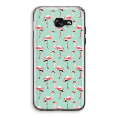 Flamingoprint groen: Samsung Galaxy A5 (2017) Transparant Hoesje