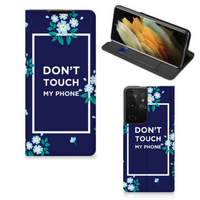 Samsung Galaxy S21 Ultra Design Case Flowers Blue DTMP