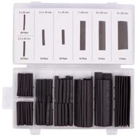 Krimpkous assortiment zwart, 127 stuks in opbergbox.