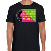Disco verkleed t-shirt - voor heren - doe maar lekker - 80s party - zwart - jaren 80 feest
