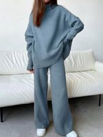 Casual Turtleneck Loose Two-Piece Set