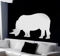 Sticker silhouette neushoorn
