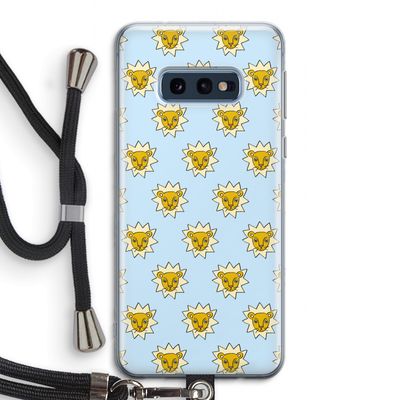 Leeuwenkoppen: Samsung Galaxy S10e Transparant Hoesje met koord