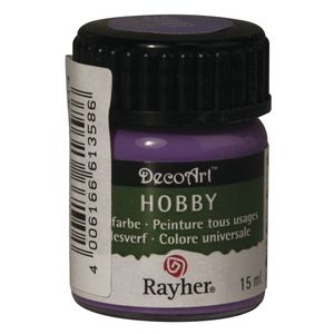 Paarse acrylverf/allesverf potje 15 ml hobby/knutselmateriaal