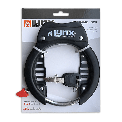 Lynx ringslot - fietsbasislot (extra breed) - zwart