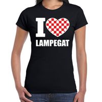 Carnaval I love Lampegat t-shirt zwart voor dames Carnaval I love Lampegat t-shirt zwart voor dames