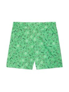 Off-White Kids short à imprimé bandana - Vert