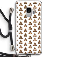 Poop emoji: Samsung Galaxy S9 Transparant Hoesje met koord