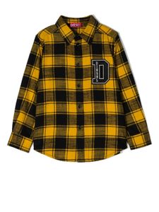 Diesel Kids t-shirt à carreaux - Jaune