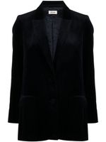 Zadig&Voltaire blazer boutonné Viva en velours - Bleu - thumbnail