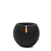 Capi nature groove bol bloempot 12x10 cm zwart