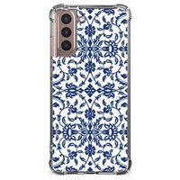 Samsung Galaxy S21 Plus Case Flower Blue - thumbnail