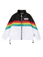 Gcds Kids veste zippée à logo imprimé - Blanc