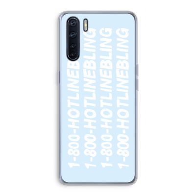 Hotline bling blue: Oppo A91 Transparant Hoesje