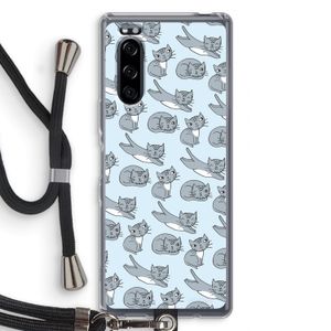 Poezen: Sony Xperia 5 Transparant Hoesje met koord