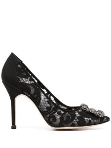 Manolo Blahnik escarpins Hangisi 102 mm en dentelle - Noir