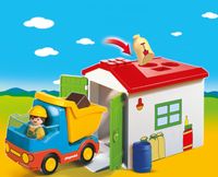 Playmobil 1.2.3. Werkman met Sorteer-garage 70184 - thumbnail