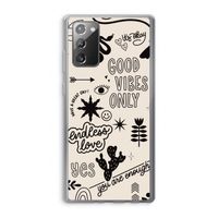 Good vibes: Samsung Galaxy Note 20 / Note 20 5G Transparant Hoesje