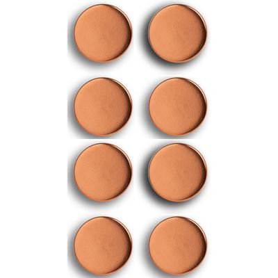 Whiteboard/koelkast magneten extra sterk - 8x - rose goud - 2 cm