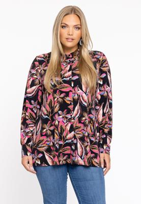 Yoek Blouse kort | Zwart | Maat 54/56