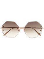 Linda Farrow lunettes de soleil Arua à monture géométrique - Rose