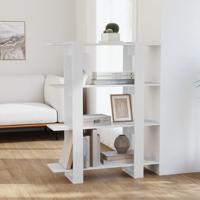 Boekenkast/kamerscherm 100x30x123,5 cm wit