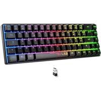 Draadloos gamingtoetsenbord - Membraan - THE G-LAB - KEYZ HYDROGEN - 60% formaat - AZERTY - Verlicht - Zwart
