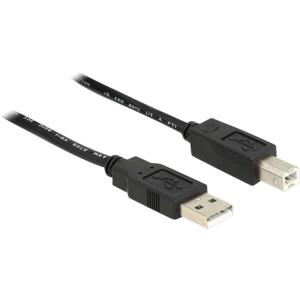 Delock USB-kabel USB 2.0 USB-A stekker, USB-B stekker 20.00 m Zwart UL gecertificeerd 83557