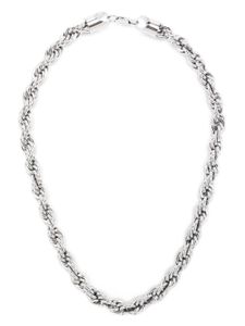 DARKAI 90's rope-chain metal necklace - Argent