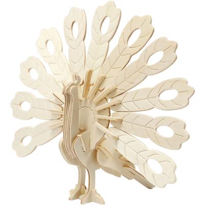 Creativ Company 3d puzzel, pauw, afm 10x20,5x17,5 cm, 1 stuk