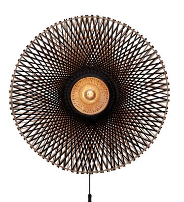 GOOD&MOJO Wandlamp 'Kalimantan' Bamboe, 87cm, kleur Zwart/Naturel