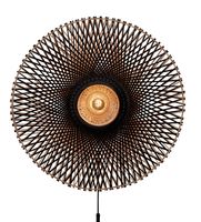 GOOD&MOJO Wandlamp 'Kalimantan' Bamboe, 87cm, kleur Zwart/Naturel