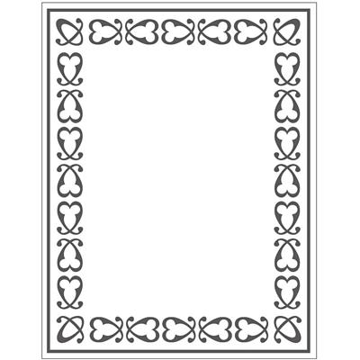 Creativ Company Embossing folder , lijst, afm 11x14 cm, dikte 2 mm, 1 stuk
