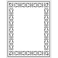 Creativ Company Embossing folder , lijst, afm 11x14 cm, dikte 2 mm, 1 stuk